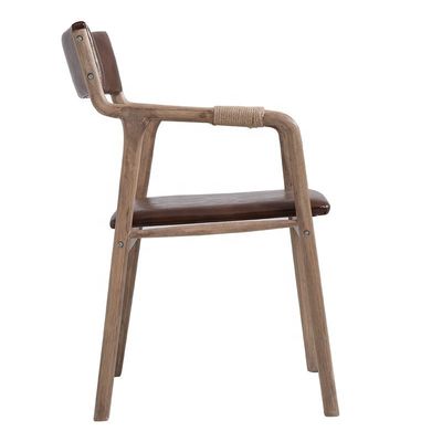 Esszimmermöbel Massivholz Vintage-Stil Seil Dekorierte Esszimmer Sessel