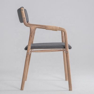 Esszimmermöbel Massivholz Vintage-Stil Seil Dekorierte Esszimmer Sessel