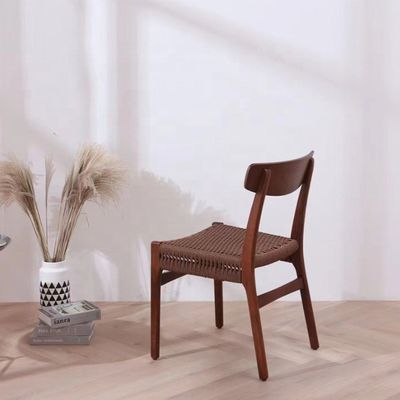 Klassisches Esszimmer und Wohnzimmer Möbel gutes Design Antike Eichenholz Wishbone Stühle mit Seil Sitz