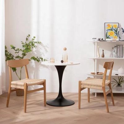 Klassisches Esszimmer und Wohnzimmer Möbel gutes Design Antike Eichenholz Wishbone Stühle mit Seil Sitz