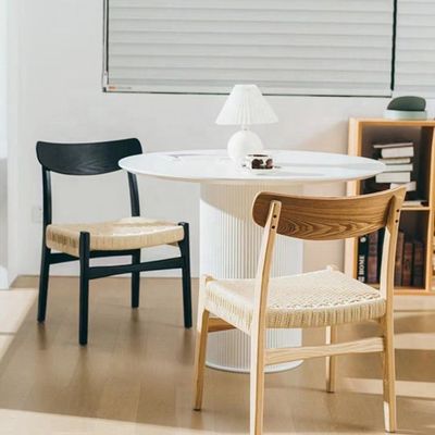 Klassisches Esszimmer und Wohnzimmer Möbel gutes Design Antike Eichenholz Wishbone Stühle mit Seil Sitz