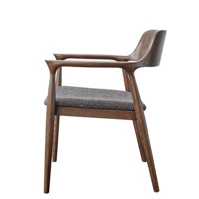 Esszimmermöbel Modernes schwarzes Leder Polster Holz Material Esszessel mit Polsterung und Design