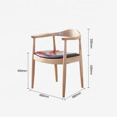 Massivholz niedrig runde Rücken Speisestuhl im modernen Stil für Luxusessen