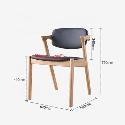 Postverpackung PU-Leder-Esstuhl mit Massivholz