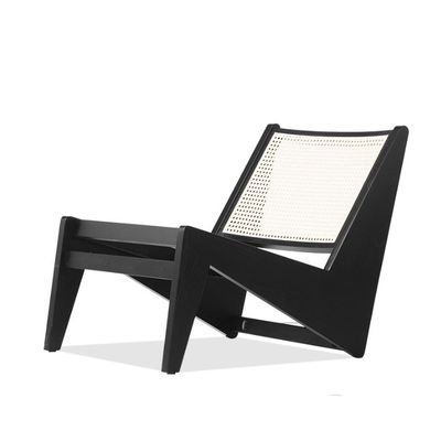Zeitgenössisches Design Wohnmöbel Gewebter Rattan-Stuhl Massivholz-Stuhl für Freizeiträume Zeitgenössischer Stil