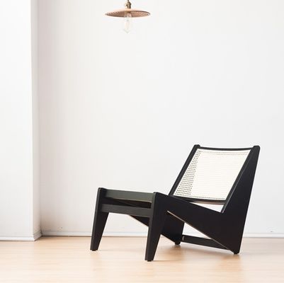 Zeitgenössisches Design Wohnmöbel Gewebter Rattan-Stuhl Massivholz-Stuhl für Freizeiträume Zeitgenössischer Stil