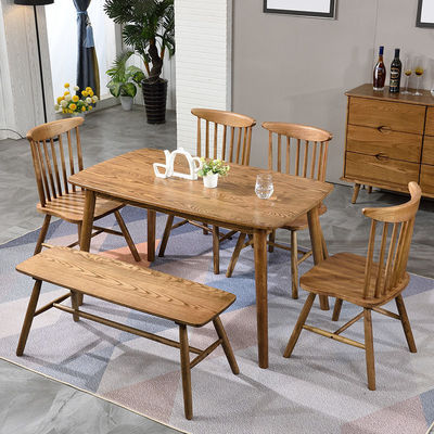 Massivholz Esstisch für Familien Classic Design Holz Material Hochzeiten
