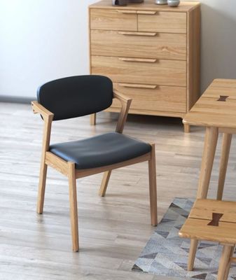 Postverpackung Y Freizeitbetriebe Nordische Eichenholzlederstühle Klassische Holzessenstühle Restaurantstuhl