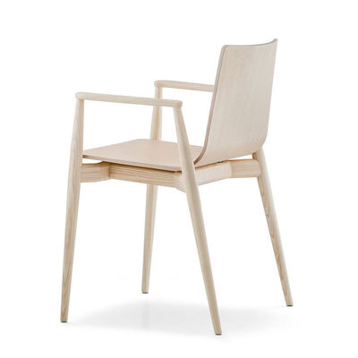Nordic Light Luxury Solidwood Sessel Leder Polstered Esszessel für Hotel-Café und Wohnzimmer Postverpackung