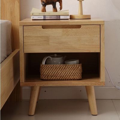 Nachttisch aus massivem Holz Modisches Schrank für Schlaf- und Wohnzimmerdekor
