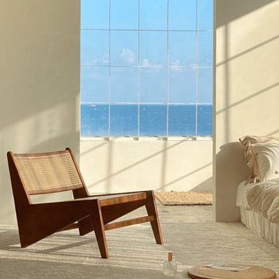 OEM/ODM Moderner Stil Rattan Holz Kreatives Wohnzimmer Terrasse Rattan Stuhl Rücken Stuhl Perfekt für Wohnung