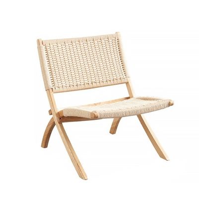 Wohnzimmer Gewebter Rattan-Stuhl Massivholz Klapp-Rattan-Esszimmer mit neuesten Außenmöbeln