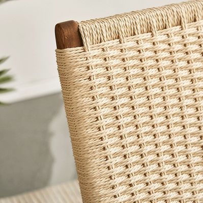 Wohnzimmer Gewebter Rattan-Stuhl Massivholz Klapp-Rattan-Esszimmer mit neuesten Außenmöbeln