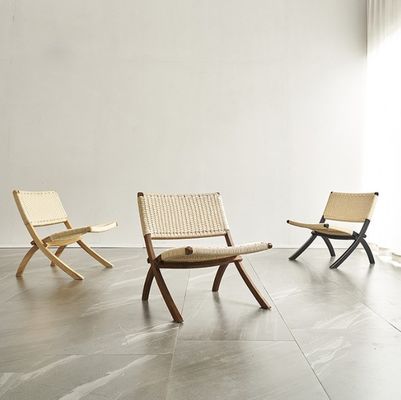 Wohnzimmer Gewebter Rattan-Stuhl Massivholz Klapp-Rattan-Esszimmer mit neuesten Außenmöbeln