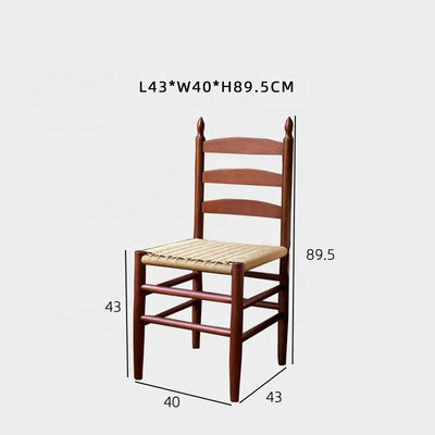 KEINE Klapprücken-Tischstuhl mit handgefertigtem Massivholz und Seil gewebtem Kissen OEM Service akzeptiert