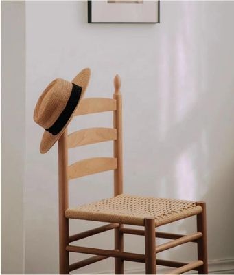 KEINE Klapprücken-Tischstuhl mit handgefertigtem Massivholz und Seil gewebtem Kissen OEM Service akzeptiert