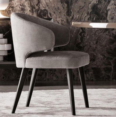 Holzbein Velvet Polstered Wing Rückenlehne Esszessel für komfortables und elegantes Essen