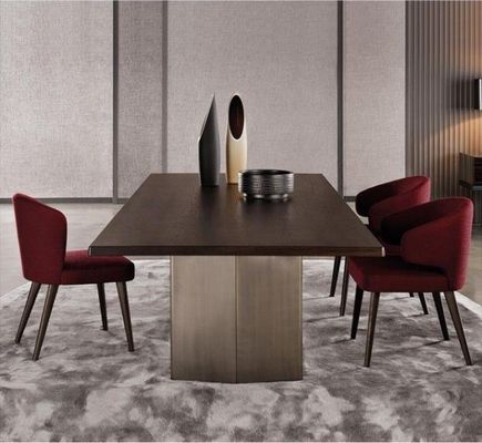 Holzbein Velvet Polstered Wing Rückenlehne Esszessel für komfortables und elegantes Essen