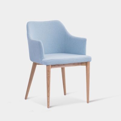 Hotel-Restaurant-Esstuhl mit Massivaschholzrahmen und Polster-Metallgewebe-Schaumsitz