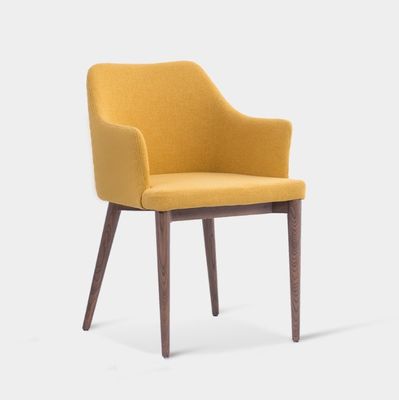 Hotel-Restaurant-Esstuhl mit Massivaschholzrahmen und Polster-Metallgewebe-Schaumsitz