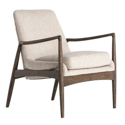 Einzimmermöbel Holzpolsterter Sofa Stuhl mit Stoff und Schaumkissen auf Holzrahmen