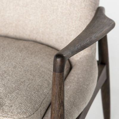 Einzimmermöbel Holzpolsterter Sofa Stuhl mit Stoff und Schaumkissen auf Holzrahmen