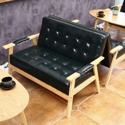 Komfortable Holzdesign Pu Sitz Sessel für Hotelessen im Bürogebäude und Café