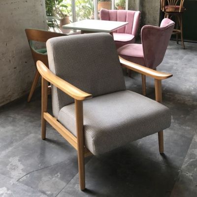 Hotel-spezifischer Wohnzimmerstuhl im modernen Design mit Lederarmbänder und Samtgewebe