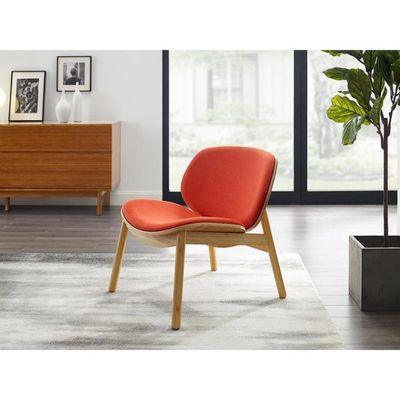 Komfortable Stoffsitz Holzstuhl für Hotel Restaurant Wohnzimmer Kaffeeshop im nordischen modernen Design
