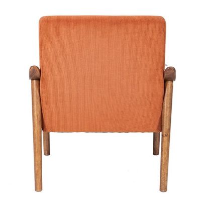 Postverpackung Custom Nordic Polstered Single Sofa Stuhl Holz und Stoff Sessel mit Custom Polsterung