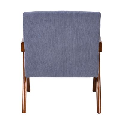 Moderner Holz- und Stoffstuhl Nordic Custom Polstered Single Sofa Chair