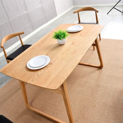 Zuhause Möbel Garantierte rechteckige Holz Esstisch für Esszimmerdekoration