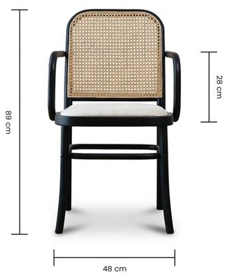 Antiques Design Holz Rattan Rücken Speisestuhl für OEM/ODM und Freizeitstuhl Stil