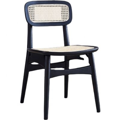 Verstellbare Holz-Rattan-Esstühle mit modernem Design-Stil und Aschholz