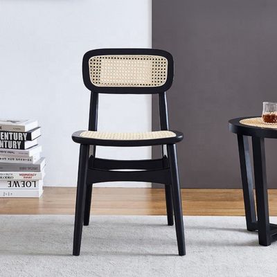 Verstellbare Holz-Rattan-Esstühle mit modernem Design-Stil und Aschholz