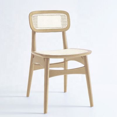 Verstellbare Holz-Rattan-Esstühle mit modernem Design-Stil und Aschholz