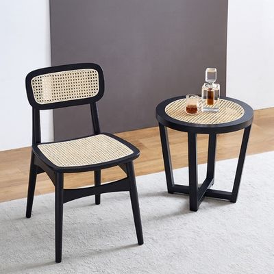 Verstellbare Holz-Rattan-Esstühle mit modernem Design-Stil und Aschholz