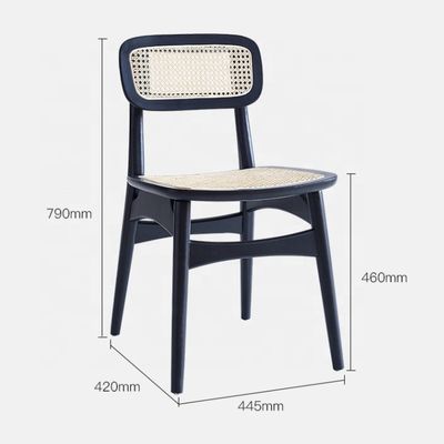 Verstellbare Holz-Rattan-Esstühle mit modernem Design-Stil und Aschholz
