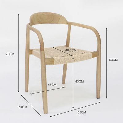 Bestseller Moderne Wohnzimmer Armlehne Holz Esszimmer Seilstuhl mit Armlehne und Postverpackung