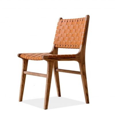 Zwei Jahre Garantie Holz-Esstuhl mit Massivholzrahmen und PU-Leder-Sitzkissen