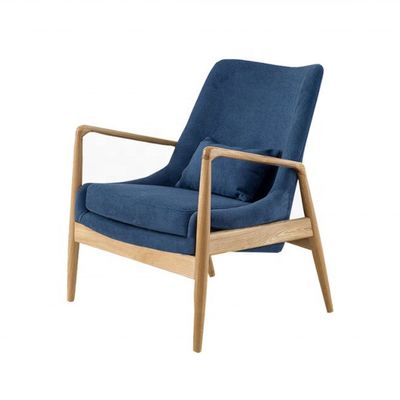 Holzpolsterte Wohnzimmermöbel Moderne Lounge Sessel OEM Ja Postverpackung N Holz Armstuhl