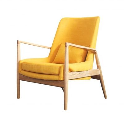Holzpolsterte Wohnzimmermöbel Moderne Lounge Sessel OEM Ja Postverpackung N Holz Armstuhl