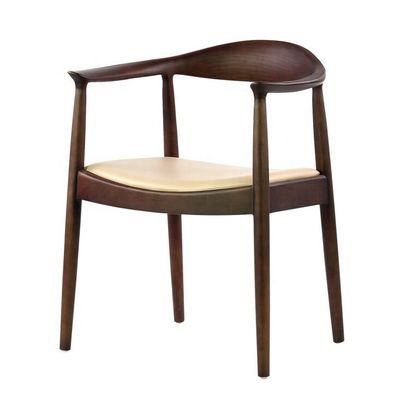 Hotel Moderne PU Leder Massivholz Esszessel ohne Klappklappe und modernes Horn Design