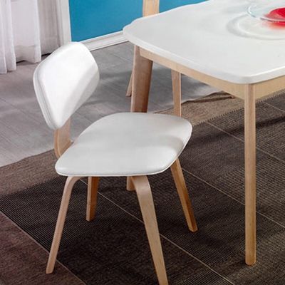 PU-Leder gepolstert Stoff Eichenholz Esszessel mit optionalen Esszimmermöbeln