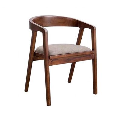 Zwei Jahre Garantie Holz Esszessel mit Armlehne für das Esszimmer Antike Massivholz Stoff Sitz