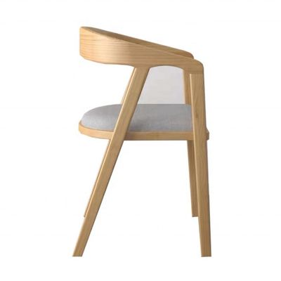 Zwei Jahre Garantie Holz Esszessel mit Armlehne für das Esszimmer Antike Massivholz Stoff Sitz