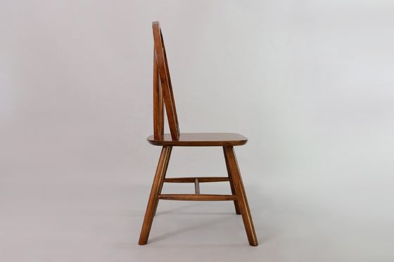 Nordic Modern Dining Chair mit Rückenlehne und I-Form Massivholzrahmen in NC/PU Farbveredelung