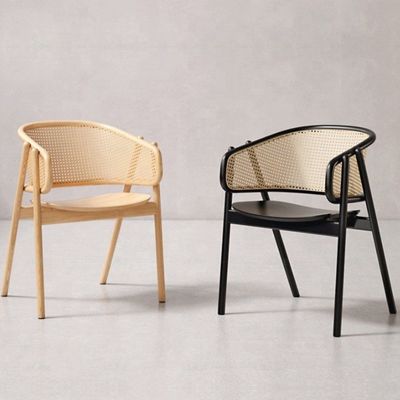 Schule Nordic Holzrohr Wicker Rattan Rücken Esszimmer Wohnzimmer Schwarz Rattan Esszimmer Entspannungrohr