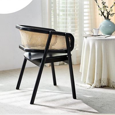 Schule Nordic Holzrohr Wicker Rattan Rücken Esszimmer Wohnzimmer Schwarz Rattan Esszimmer Entspannungrohr