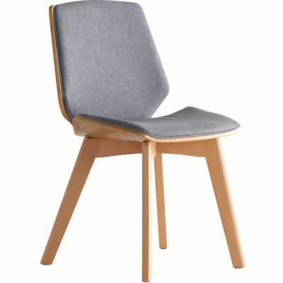 Gewerbliche Wirtschaft Stoff Speisestuhl mit Massivholzbeinen und modernem Stoffdesign